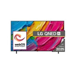 Телевизор LG 65QNED80A3A, 65" 4K QNED HDR Smart TV, 3840x2160, DVB-T2/C/S2, Alpha 7 AI Processor, HDR10 / HLG, webOS 25 ThinQ, VRR / ALLM / HGiG, 4K Upscaling, WiFi 5, Voice Controll, Bluetooth 5.1, AirPlay 2, LAN, CI, HDMI, SPDIF, Google Cast, 2 pole Sta