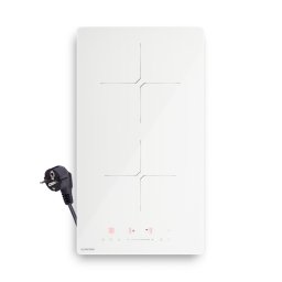 Klarstein Индукционен плот PowerGlide | Модерен, компактен и мощен | 2 зони за готвене | 3500 W | 30 см (AI210-A35E0-S03P00-WH)