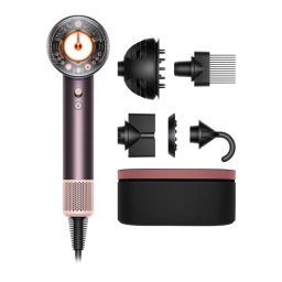 Сешоар Dyson Supersonic Nural HD16 515276-01, 1600 W, 3 степени на скорост, 4 степени на температура, Бързо и интелигентно сушене, Jasper/ Plum