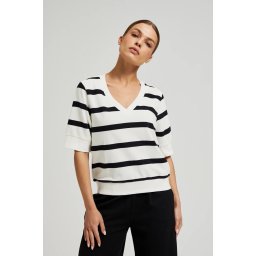 Marisse Women's Sweatshirt Z-Bl-4510 Black_Off White
