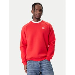 adidas Суитшърт Trefoil Essentials KC8983 Червен Regular Fit