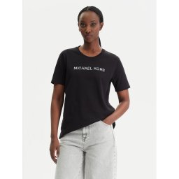 MICHAEL Michael Kors Тишърт MR651QP97J Черен Regular Fit