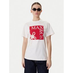 MAX&Co. Тишърт Mcivolare 2618971016200 Екрю Regular Fit