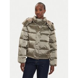 Calvin Klein Jeans Зимно яке Shiny Monologo J20J224616 Сив Regular Fit