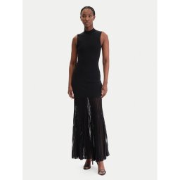 MICHAEL Michael Kors Плетена рокля MR683BSBFD Черен Slim Fit