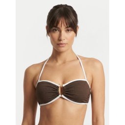 Seafolly Горнище на бански Beach Bound 31283-072 Кафяв