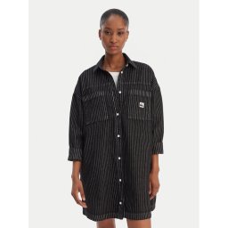 Quiksilver Рокля тип риза Iced Age EQWWD03120 Сив Oversize