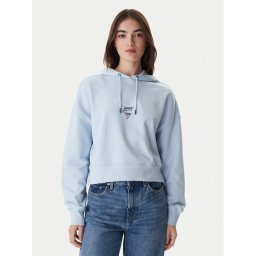 Guess Jeans Суитшърт W6RQ00 K68I4 Светлосиньо Relaxed Fit