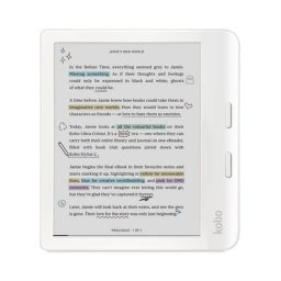 Kobo Libra Colour Четец за е-книги- 7" цветен E-Ink дисплей, 32GB, водоустойчив, бял