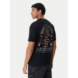 RVCA Тишърт Roses Poster EVYZT00281 Черен Regular Fit