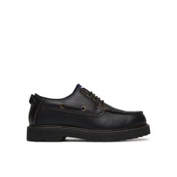 Tommy Jeans Обувки Archive '01 Boat Shoe Leather EM0EM01651 Черен