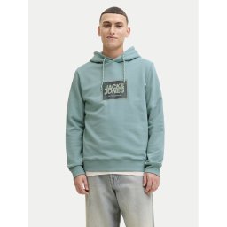 Jack & Jones Суитшърт Jjrain Sweat Hood 12288098 Електриков Regular Fit
