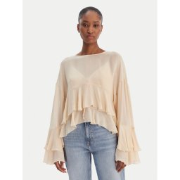 BOSS Блуза Bleja 50554050 Бежов Relaxed Fit