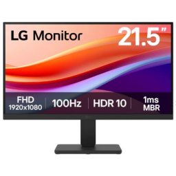 Монитор LG 22U401A-B, 21.5" VA, 5ms (GtG at Faster), 100Hz, 3000:1, Dynamic Action Sync, 250 cd/m2, Full HD 1920x1080, HDR 10 / sRGB 99%, VRR, Flicker Safe, Reader Mode, D-Sub, HDMI, Tilt, Headphone out, Black