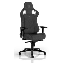 Геймърски стол noblechairs EPIC TX (NBL-EPC-TX-ATC), до 120кг. макс тегло, дишащо покритие от плат, алуминиева база, 4D подлакътници, тъмносив