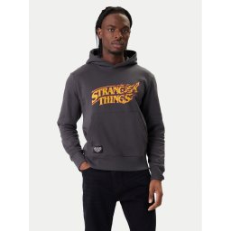 Jack & Jones Суитшърт Stranger Things 12291655 Сив Relaxed Fit