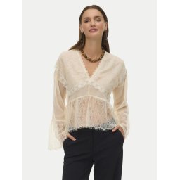 Vero Moda Блуза Emilie 10347592 Екрю Regular Fit