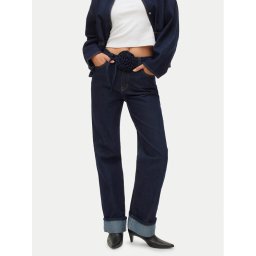 Vero Moda Дънки Vmallison Mr Straight Rosebelt Jns Si346 10339315 Тъмносин Regular Fit
