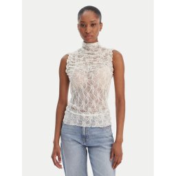 Vero Moda Блуза Lisa 10337963 Бял Tight Fit