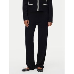 Vero Moda Плетени панталони Gold 10337637 Черен Loose Fit
