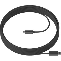 Кабел Logitech Strong USB Cable 10m, USB 3.2, Male USB A to Male USB C, Graphite