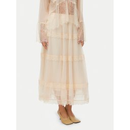Vero Moda Миди пола Kinsley 10346617 Екрю Regular Fit