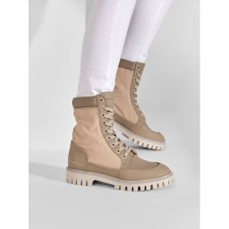 Tommy Hilfiger Туристически oбувки Th Casual Lace Up Boot FW0FW06549 Бежов