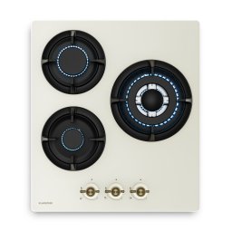 Klarstein Газов плот Victoria | 3 алуминиеви горелки | съвместим с природен газ и LPG | 6050 W | 45 см (45GN503 (cream colour))