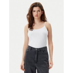 Gap топ 701570-01 Бял Slim Fit