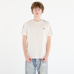 Тениска FRED PERRY Contrast Tape Ringer T-Shirt Ecru/ Burntobacco XXL