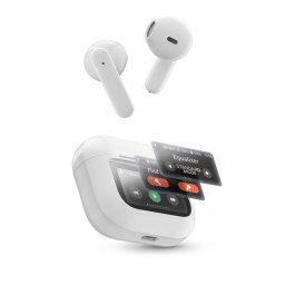 Music Sound TWS Groove Bluetooth слушалки- LCD дисплей, 3 EQ режима, 21ч работа, Бели