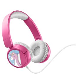 Play Patch Детски слушалки- с кабел 3.5 мм, ограничение на звука 85dB, 20 стикера, розови