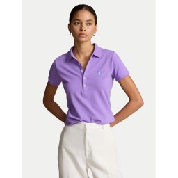 Polo Ralph Lauren Тениска с яка и копчета 211870245012 Виолетов Slim Fit