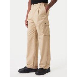 HUGO Текстилни панталони Craysen 50553180 Бежов Straight Fit