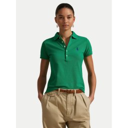 Polo Ralph Lauren Тениска с яка и копчета 211870245026 Зелен Slim Fit