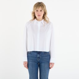 Риза Calvin Klein Jeans Solid Boxy Cropped Shirt White S