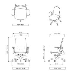 Мениджърски стол DAWON ICON с регулируеми