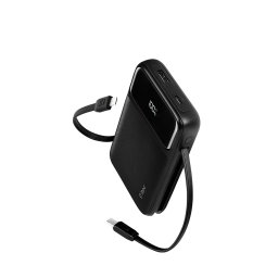 Външна батерия ttec ReCharger Pro LCD 10.000mAh PD 22.5W Lightning Built-in Cable Powerbank - Черна