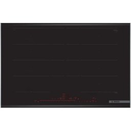 Индукционен плот за вграждане Bosch PXY875DC1E, 4 зони за готвене, 80 см, Сензорно управление, Черен