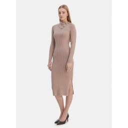 Guess Плетена рокля W6RK01 Z2YJ2 Бежов Regular Fit