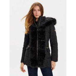 Marciano Guess Пухено яке Zoe 4BGL41 7188A Черен Regular Fit