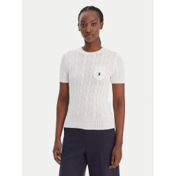 Polo Ralph Lauren Пуловер 211971873005 Бял Slim Fit