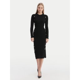 Guess Плетена рокля W6RK06 Z2YJ2 Черен Regular Fit
