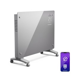 Klarstein Bansin Crystal Smart Kovektor 1500, 1500 W, Приложение, 5- 50 °C, LED дисплей, Сензорен екран (ACO14-BansinCry1500G)