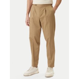 BOSS Текстилни панталони 50556704 Бежов Regular Fit