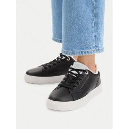 Tommy Hilfiger Сникърси Th Feminine Cupsole Leather FW0FW09105 Черен