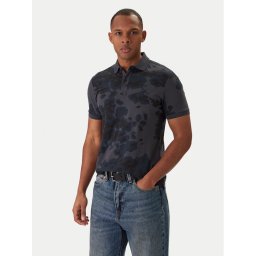 G-Star Raw Тениска с яка и копчета Dunda D27035-C335 Тъмносин Slim Fit