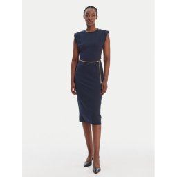 MICHAEL Michael Kors Коктейлна рокля MT5831SH6J Тъмносин Regular Fit