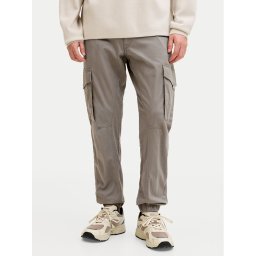 Jack & Jones Текстилни панталони Paul Flake 12139912 Сив Regular Fit