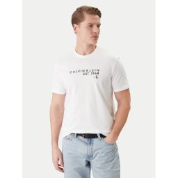 Calvin Klein Jeans Тишърт LV04RF800G Бял Classic Fit